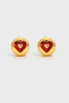 Pendientes Nocturne Heart Gruesos con Tachuelas