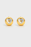 Pendientes Nocturne Heart Gruesos con Tachuelas