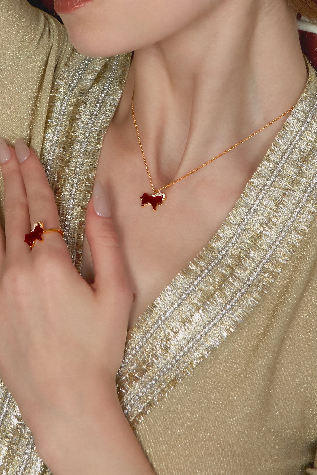 Horse Form Layered Necklace - booneealus
