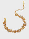 Braided Metal Irregular Zirconia Patchwork Bracelet - booneealus