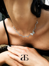 Shell Butterfly Zircon Necklace - booneealus
