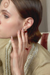 Horse Form Red Agate Drop Earrings - booneealus