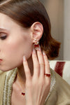 Horse Form Red Agate Ring - booneealus