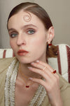 Horse Form Red Agate Drop Earrings - booneealus