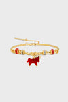 Horse Form Red Agate Charm Bracelet - booneealus