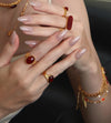 Agate Woven Chain Ring – Red Agate Pyramid Cut - booneealus