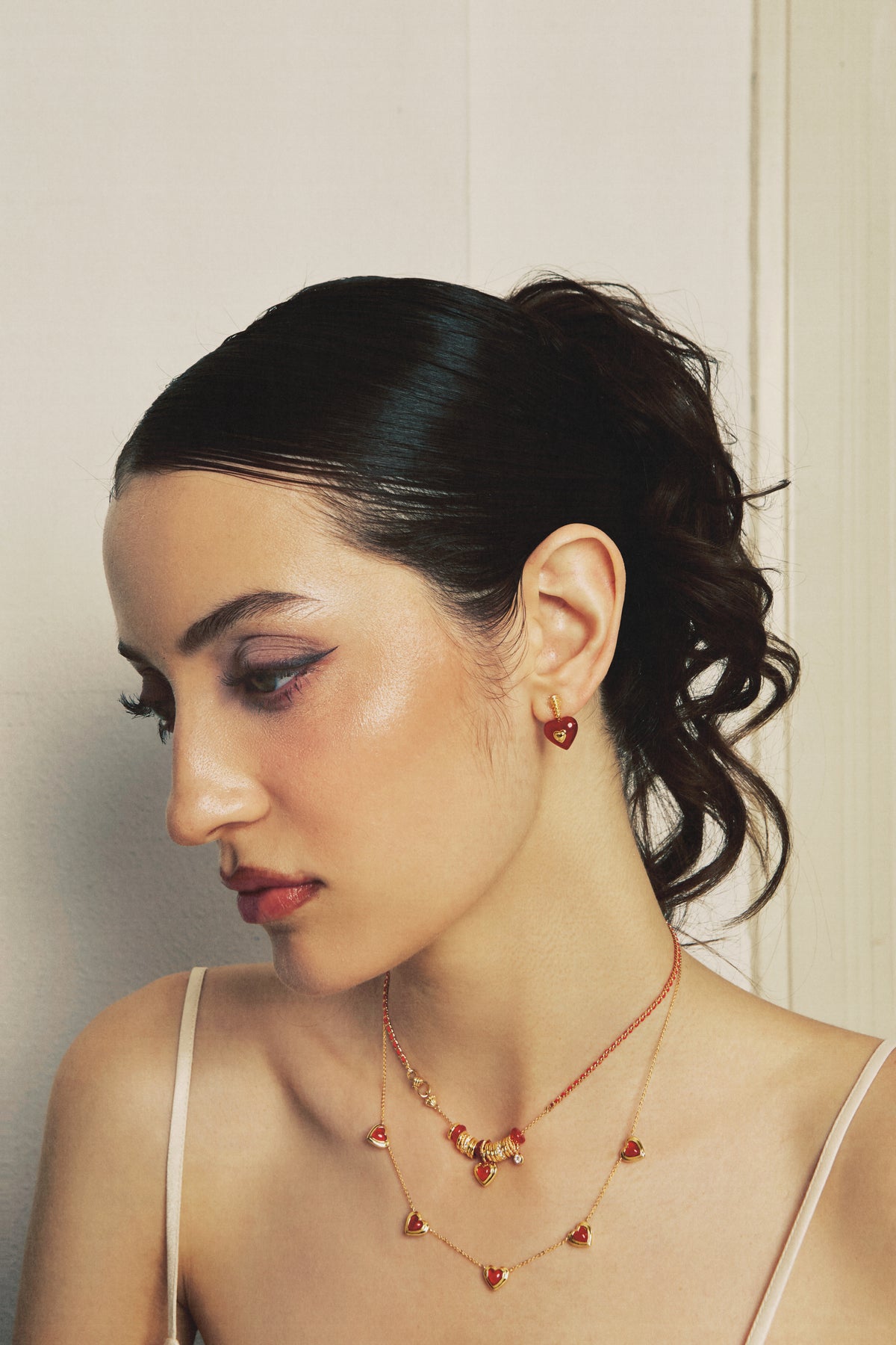 Nocturne Heart Mini Stud Earrings
