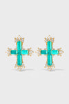 Lucent Tide Cross Earrings - booneealus