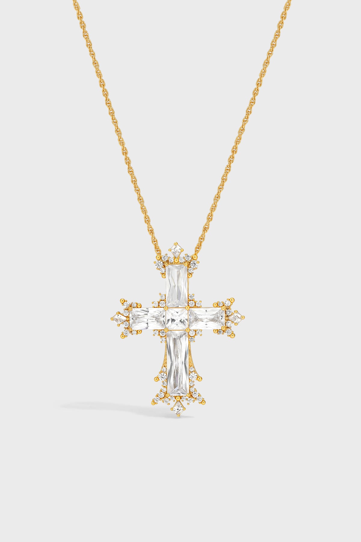Everglow Cross Necklace —— Large - booneealus