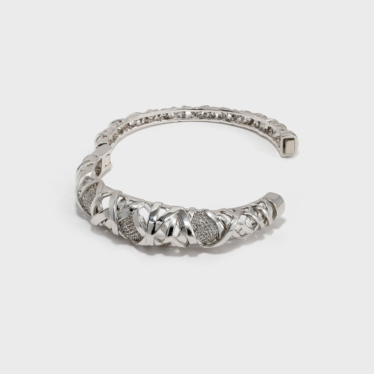 Twisted Braided Zirconia Bracelet - booneealus
