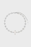 Pearl Cross Cipher Necklace - booneealus
