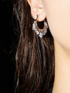 Zircon Tassel Circle Earrings - booneealus