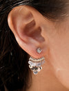 Multi-metal Disc Zircon Tassel Earrings - booneealus
