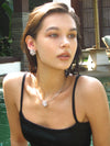 Braided Button-Shaped Zirconia Earrings - booneealus