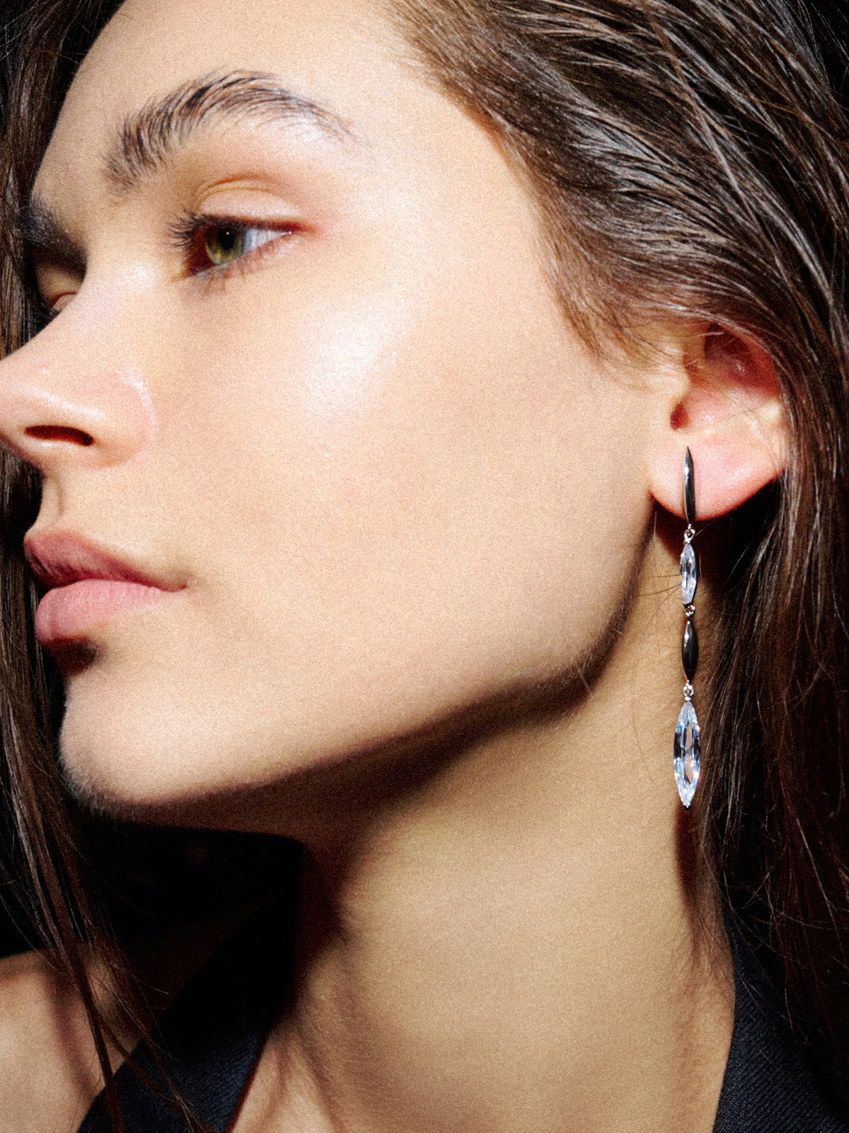 Chain Zirconia Earrings - booneealus