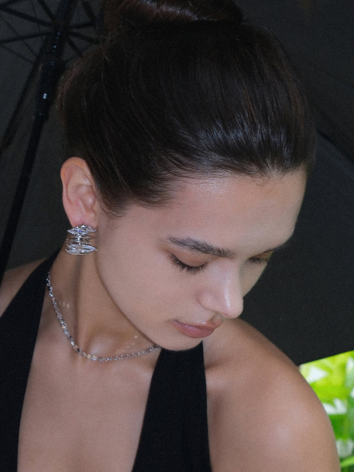 Zircon C-Shaped Earrings - booneealus