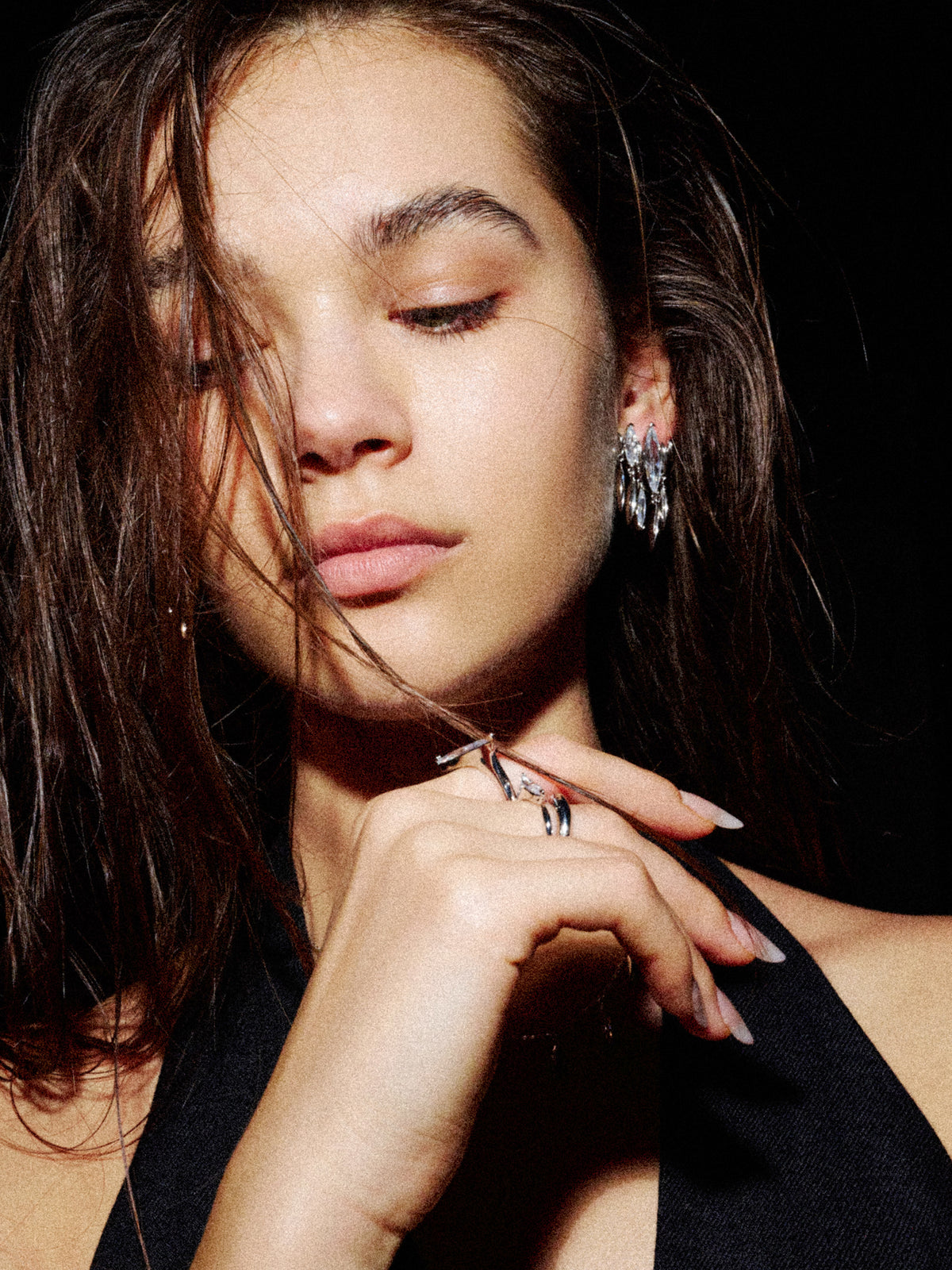 Zirconia Tassel Earrings - booneealus
