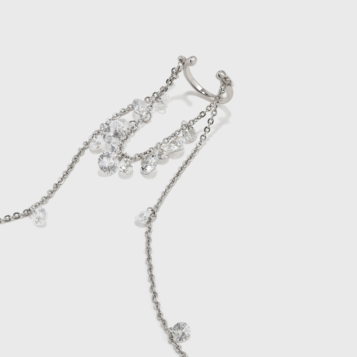 Zircon Tassel Ear Drops(Clip-on) - booneealus