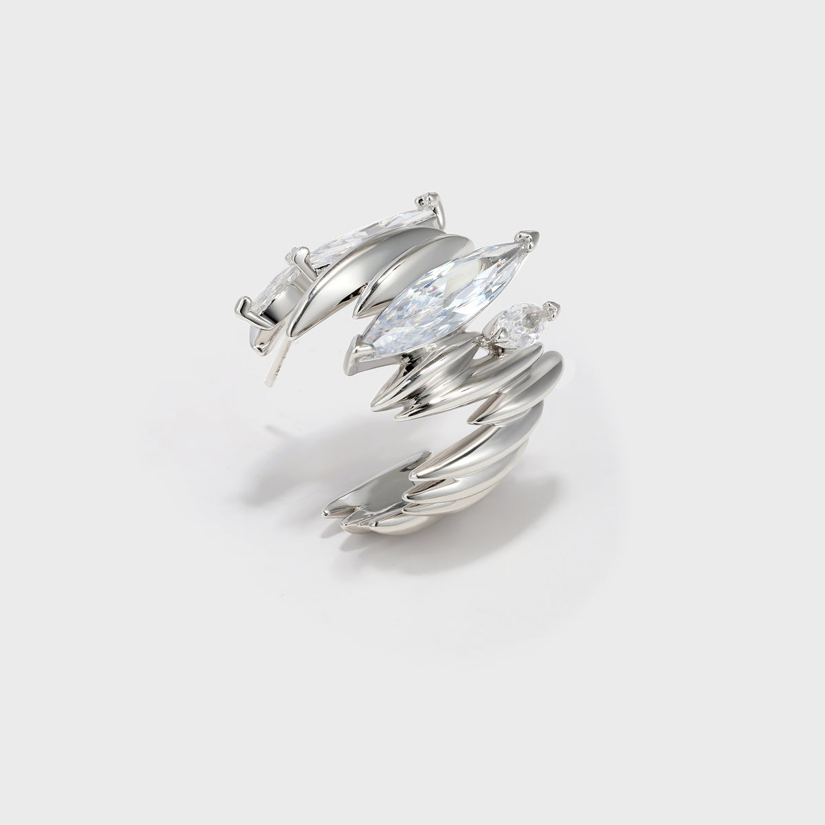 Zircon C-Shaped Earrings - booneealus