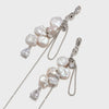 Freshwater Pearl Teardrop Zircon Long Earrings - booneealus