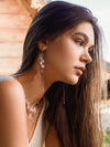 Freshwater Pearl Zircon Teardrop Necklace - booneealus