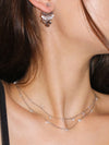 Double Layer Zircon Necklace - booneealus