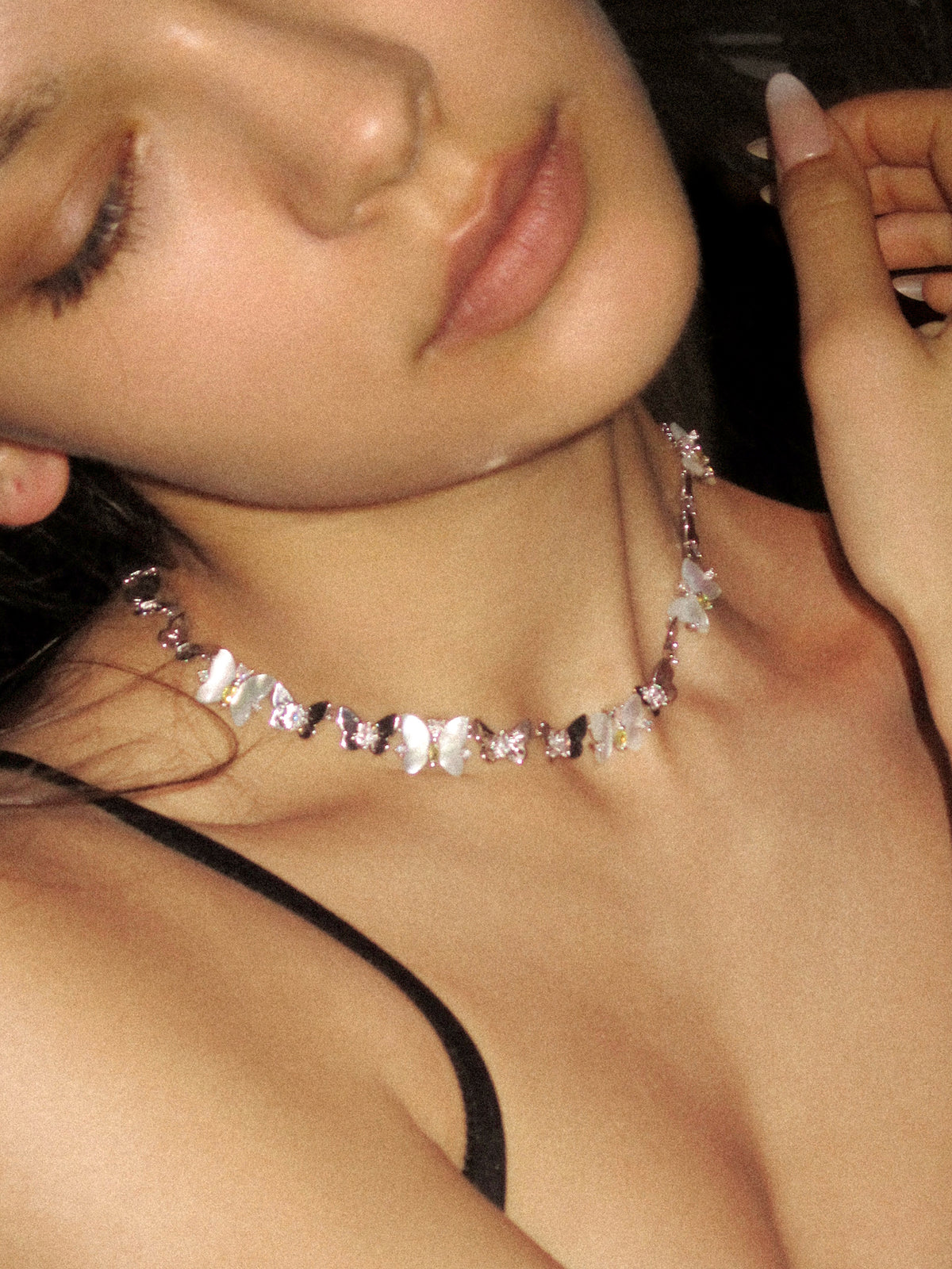 Shell Metal Butterfly Necklace - booneealus