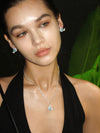 Teardrop-Shaped Double-Layer Butterfly Necklace - booneealus