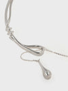 Metal Teardrop Knot Collar - booneealus