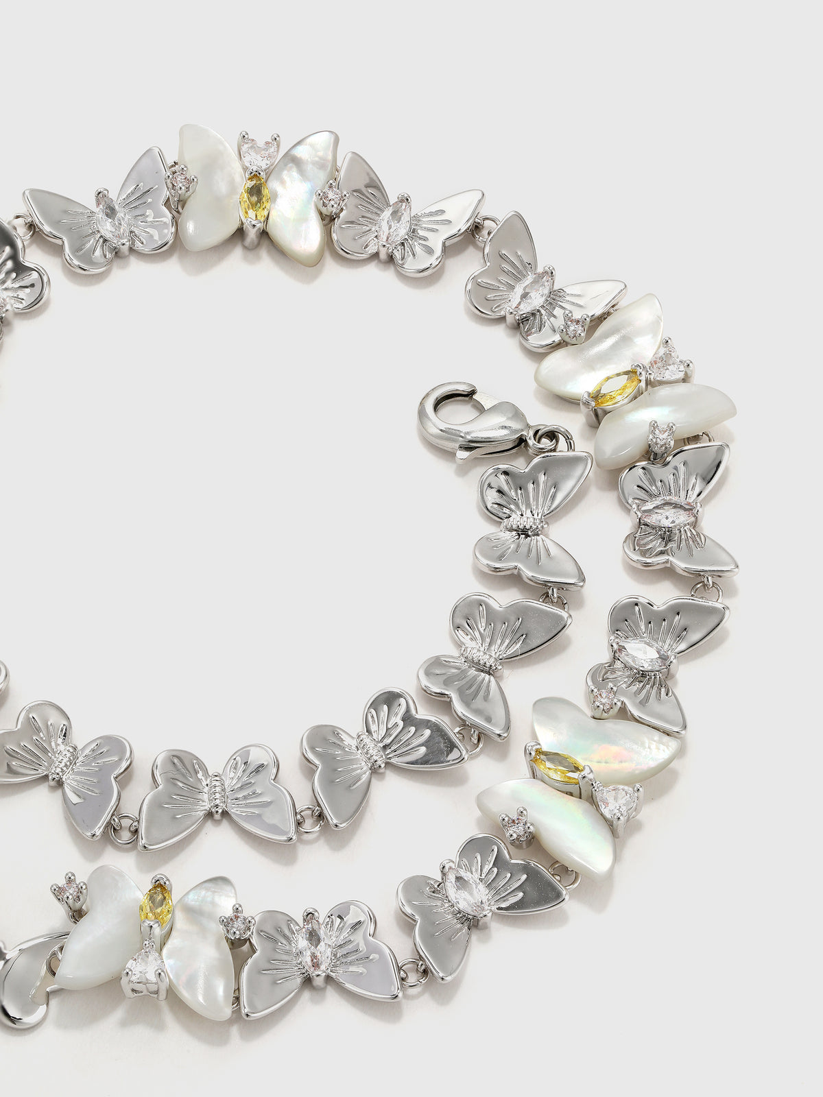 Shell Metal Butterfly Necklace - booneealus